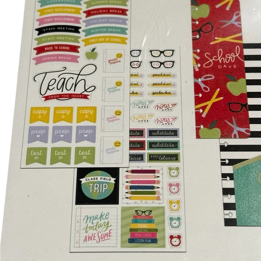 The Happy Planner Big Sized Teacher Addition Planner Accessories Pack